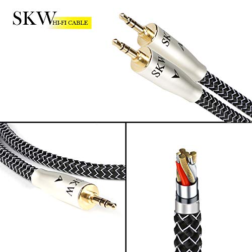 Cable auxiliar SKW 3.5mm a 3.5mm 1 metro miniatura 3