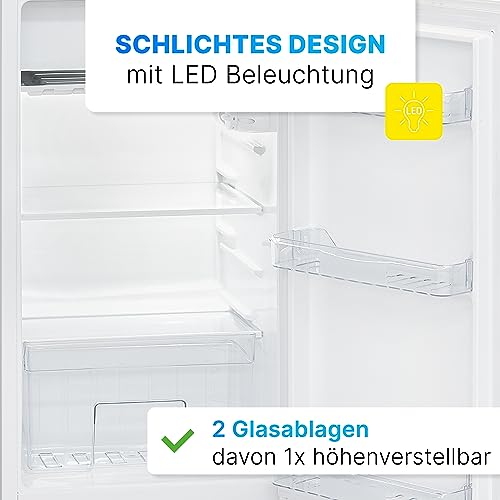 Bomann Kühlschrank mit Gefrierfach | 91L Nutzinhalt davon 8L Gefrierfach | Kühlschrank klein | mit wechselbarem Türanschlag | Mini Kühlschrank m. Gemüseschale | 2 Ablagen | Minibar leise | KS 7349 – Bild 5