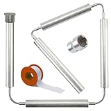 44 in Flexible Magnesium Anode Rod for Water Heater, Segmented 44 Inch Replacement for Low Clearance, Includes 1-1/8 in Socket Tool and PTFE Tape, Fits Many GE Rheem Reliance Richmond Kenmore