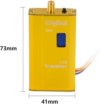1.5.5W FPV VTX 12CH 1500mW オーディオ ビデオ トランスミッター、FPV クワッドコプター RC ドローン用、使いやすい