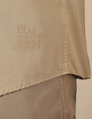 Image of FYLTR Men's Full Sleeve Overdyed Solid Shirt - Regular Fit | Full Sleeve | Double Pockets | Travel Shirts for Men | Casual Shirts for Men
