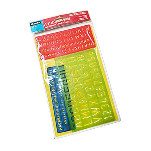 Alphabet Schablonen Set Kuntstoff Buchstabe Schablone mit Buchstaben Nummer 4 Stk. Beschriftungshandbücher mit Verschiedenen Farben und Größen Cover