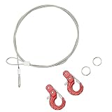 Metalowa przyczepka RC aluminium aluminium stalowe linowe linowe kompaktowe kompaktowe dla samochodów wspinaczkowych 1/10 RC (Red)