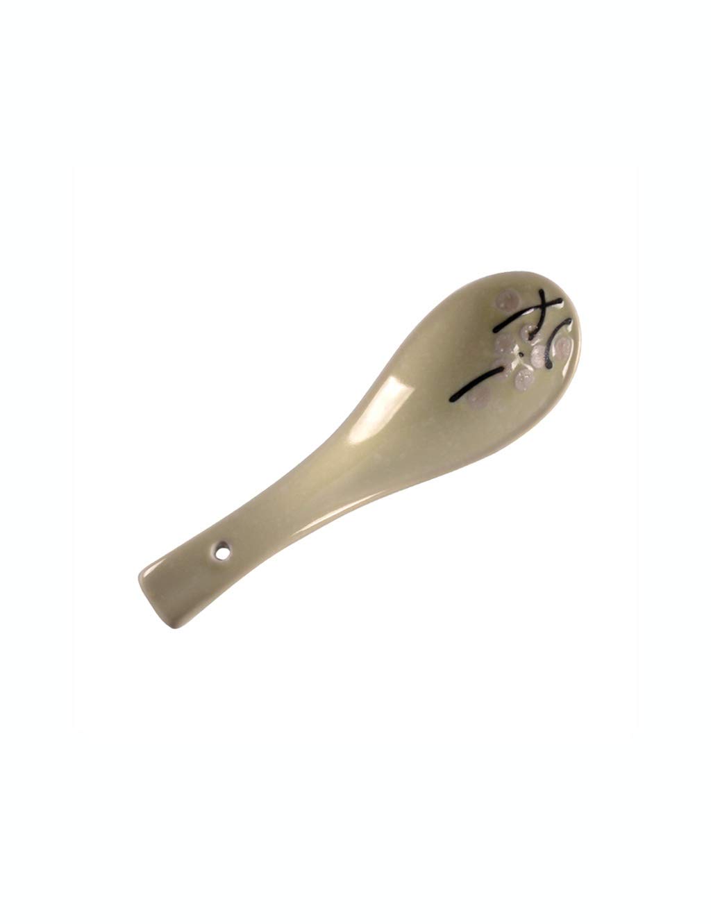Cuillère en céramique style japonais pour soupe et dessert créatif