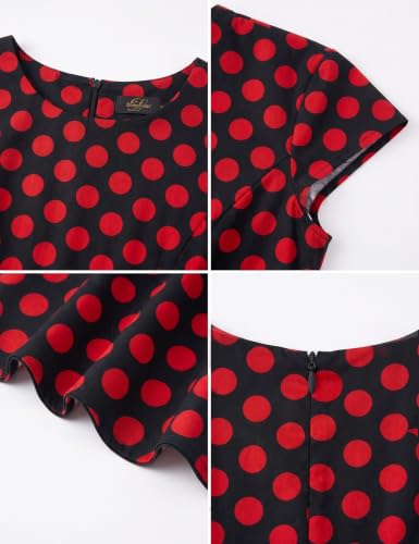 Image of Dressystar Women's Vintage 1950s A Line Cap Sleeve Cocktail Party Dress