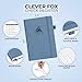 Clever Fox Check Register Book - Deluxe Transaction Register, Accounting Ledger Book, Checkbook Register & Checking Account Register Book for Personal and Work Use, A5 Hardcover - Smoke Blue