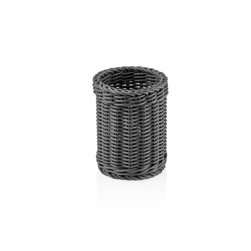 25 cestas para cubiertos, color gris, redondas, diámetro de 12 cm, polipropileno