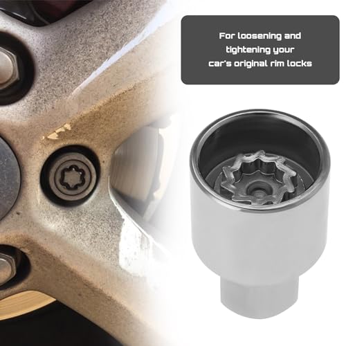 Image of OTOTEC Car Tire Anti Theft Screw Bolt 525 Car Wheel Lock Lug Nut Car Wheel Hub Anti Theft Screw Removal Tool Compatible with VW Compatible with Touareg