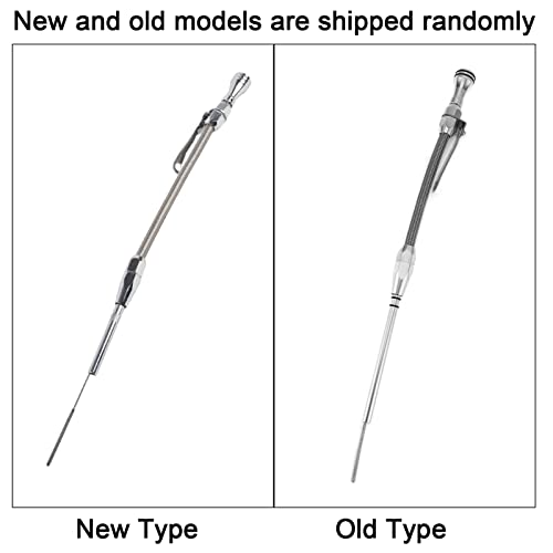 Oil Dipstick, Stainless Steel Flexible Oil Dipstick Replacement For Sb Engines 265 283 327 350 383 400 #TOP5