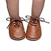Greceen Infant Baby Boys Girls Leather Loafers Comfortable First Walker Shoes, Soft Oxford Dress Shoes for Wedding, Outdoor & Crib 225 Brown 12