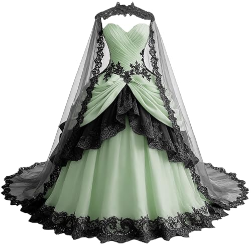 TRHTX Gothic Wedding Dresses for Bride Sage Green...