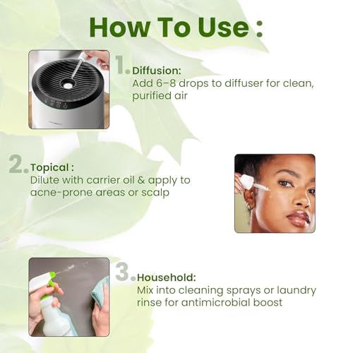 Image of Romyco Tea Tree Essential Oil 15ml | Acne, Skin Care & Itchy Scalp Relief | Antibacterial | Diffuser & Aromatherapy | Pure Premium & Undiluted