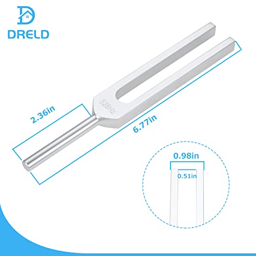 Tuning Fork, 528 Hz Tuning Fork With Silicone Hammer And Cleaning Cloth, Solfeggio Tuning Fork For Dna Repair Healing, Sound Healing, Sound Therapy, Vibration #TOP2