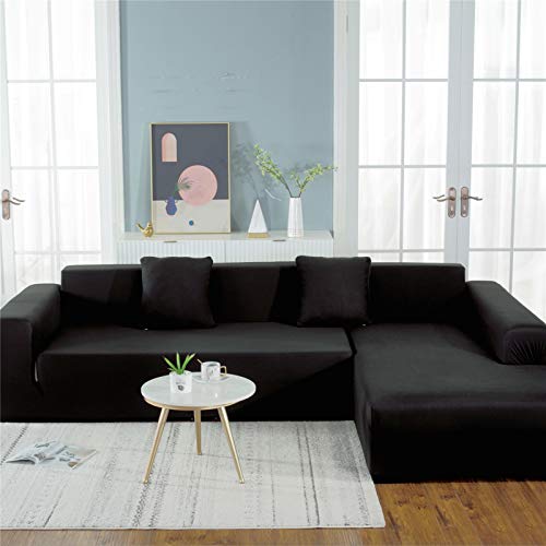 Housse pour canapé d'angle confortable et extensible pour chaise longue