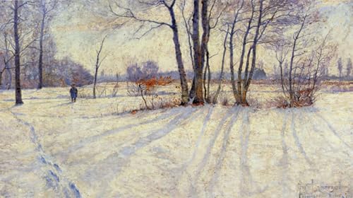 Affiche toile paysage enneigé Justus Lundegard déco mural