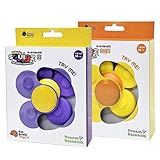 【Amazon限定】ファットブレイン(Fat Brain Toys) ワーリー スクイグズ 2個セット 菫(Sumire)・向日葵(Himawari) 赤ちゃんおもちゃ 歯がため クルクル回る吸盤付き 正規品