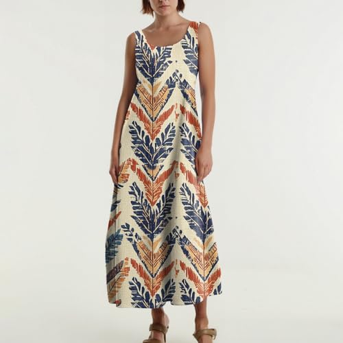 Maxi Sundresses for Women Trendy Sexy Off The Shoulder Sleeveless Elegant Floral Ruched Flowy Long Tank Dress2