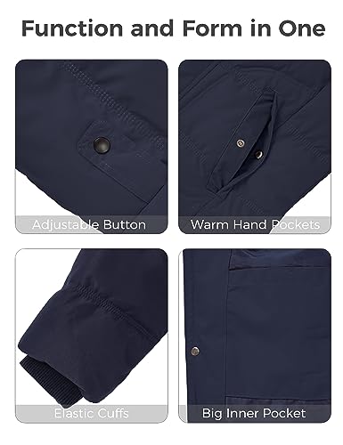 wantdo Men's Winter Puffer Jacket Thicken Winter Coat Warm Padded Jacket with Hood 6