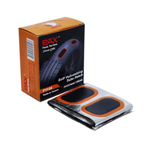 PAX 48 Pcs 34x52mm (1.34"x2.05") Oval Inner Tube Patches, Heavy Duty Rubber Puncture Repair Kit for Motorcycle, ATV, Car, Mountain Bike & Inflatables - Works with Rubber Cement