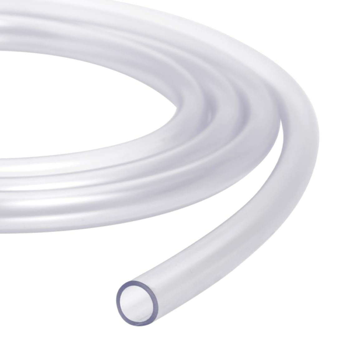 10 m / 32 ft of 12 mm Clear PVC Food Grade Hose - Flexible Non-Toxic Hose Pipe for Drinking Water, Aquarium Air Line, Fish Tank, Pond Pump - 2-Layer Transparent Soft PVC Tubing - Temp: -25°C to +60°C