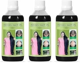3 In 1 Original Adivasi Hair Oil 300 ML Ayurvedic Adivasi Hair Oil With Ayurvedic hubs 100 ml Each(Pack Of 3)