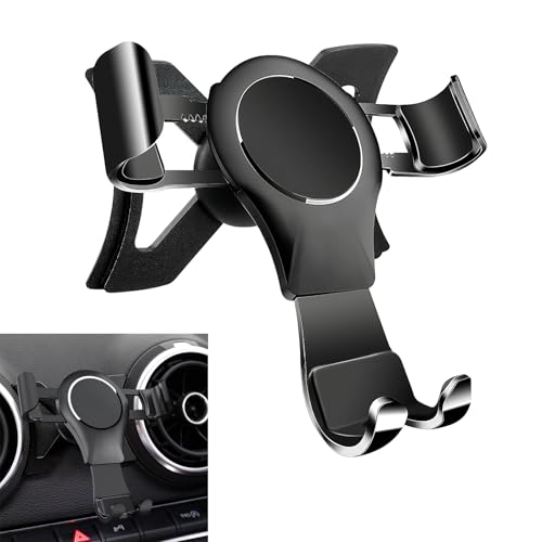Culinavog Handyhalterung Auto Car Phone Holder Holder Phone Mount Verstellbarer Blickwinkel 360 Drehbar KFZ Autohalterung Handyhalter für Autos Lüftung Compatible with Audi A3 8P S3