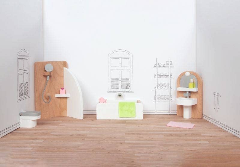 Goki - Style Doll Furniture, Bathroom, Bathtub: Houses Accessories, Multicolor (51492)