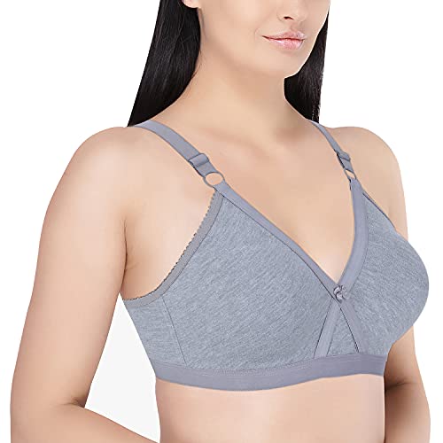 Image of Women's Poly Cotton Non-Padded Wire Free Full Coverage Bra