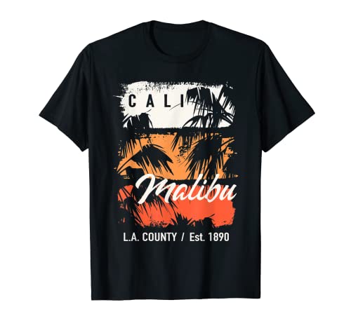 Vintage Malibu Beach California Surf Cali Surfing 70's Cadeau T-Shirt