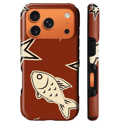 Coque iPhone 17 Pro MagSafe rigide et silicone design poisson rouge