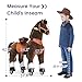 PonyCycle Large Ride on Horse Toy for Big Kids 7-12 with Brake, Sound Function, No Battery, Mechanical Riding Pony, Birthday Gift Classic Model U 42.5