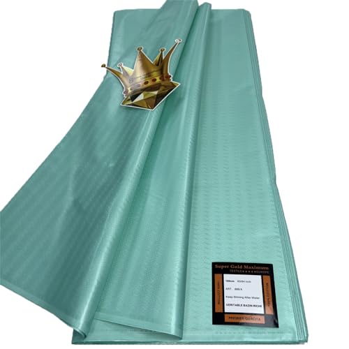 African Shiny Bazin Riche Fabric Dress Fabric 5 Yards Guinea