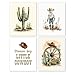 Hxlac Western Cowboy Nursery Wall Art Prints Set of 4 UNFRAMED - Western Wall Decor for Toddler Baby Boy Room, Cowboy Nursery Decor Pictures Wall Decor (8x10 Inches)