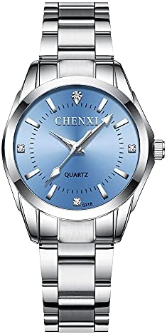 Women's Watch,Elegant Steel Bracelet Analogue Silver Quartz Watch...