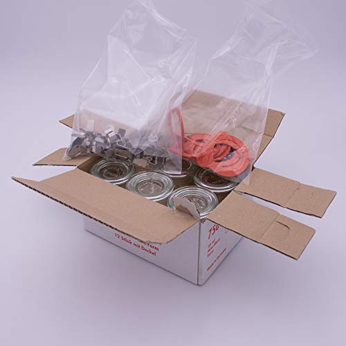 Flaschenbauer - kleines Sturzglas 35ml verwendbar als Mini Einmachglas, Marmeladenglas, Vorratsglas, Konservenglas 12 Stück Inklusive Etikett - Made in Germany – Bild 5