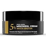 MAX AURA Minoxidil Cream with Biotin - 5% Extra Strength - Treatment for Thinning Hair and Hair Loss for Men - Hair Loss Treatment, Minoxidil Topical Solution For Thicker Fuller Hair