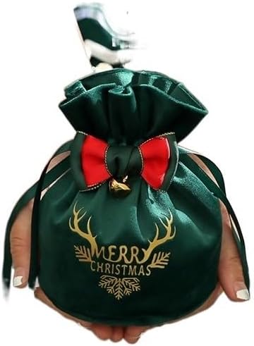 Gift Bags 5/20Pcs Bag Christmas Eve Velvet Apple Bag Christmas Tree Favor New Year Candy Bag (Color : A, Size : 20PCS_12X15CM)