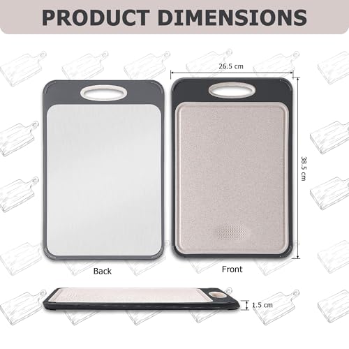 Large Stainless-Steel Cutting Board for Kitchen, Food Grade and Dishwasher Safe, Great for Meat and Veggies, Easy to Use, Strong and Long Lasting - Image 3