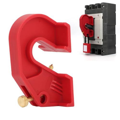 Circuit Breaker Lockout Device,Universal Breaker Lockout High Temperature PA Plastic Shell Lockout Device for Circuit Breakers up to 20mm Thickness and 35mm Height