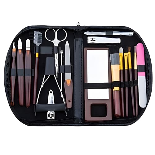 PARENCE. - Set completo de cosmética y manicura en kit con cremallera - ¡Nuevo! Kit de manicura, pedicura y maquillaje de 18 piezas: todas tus necesidades cosméticas juntas