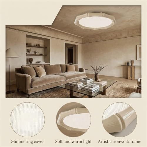 Moderne plafonnier blanc romantique français LED variable - 6