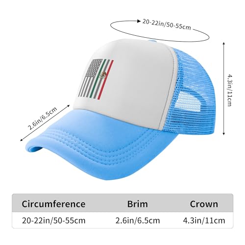 American Mexico Flag Lightweight Mesh Baseball Hat Fishing Sun Cap Outdoor Casual Cap3