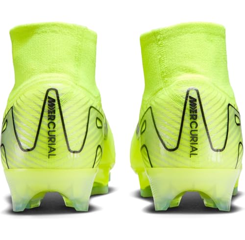 Nike Nike Men's Mercurial Superfly 10 Elite High Top Football Boots for Normal Lawn High Top Football Boots, Volt Black, 40 EU