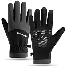 Mens Winter Gloves, Warm Waterproof Windproof Thermal Touchscreen Gloves for Running Snowboarding Cold Weather