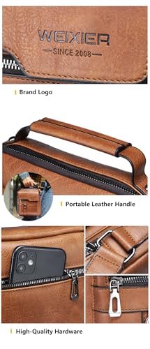 Bolso bandolera de piel sintética para llevar todo su material de negocios 7