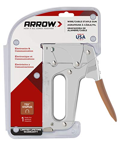 Arrow T25 Heavy Duty Staple Gun For Low Voltage Cables And Wires Up To 1/4-Inch Diameter #TOP5