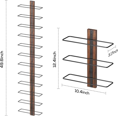 B4Life Wall Mounted Wine Rack for 12 Wine Bottles, Wine Rack Wall Mounted,Wood, for Wall, Wine Holder for Kitchen,Dining Room,Bar