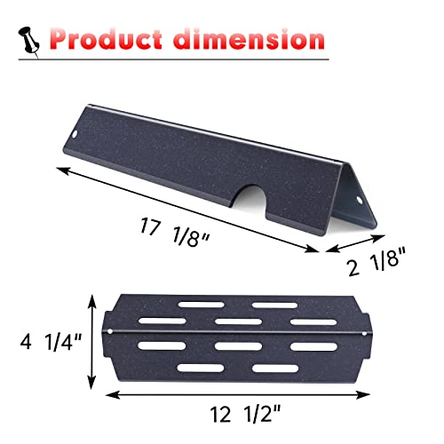 Cozilar Grill Flavorizer Bars For Weber Genesis Ii E-410, S-410, Lx E-440, S-440, Weber Genesis 2 66041, 66033, 66796, Heat Deflectors Bbq Gas Grill Replacement Parts, 17” Porcelain Steel Flavor Bars #TOP1