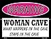 SMART BLONDE What Happens in The Cave Novelty Mini Metal Parking Sign PM-768