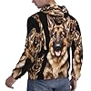 DFEPFKGOKL German Shepherd Dog Men'S Hoodie Pullover Hooded Sweatshirt Hoodies With Big Pockets, Long Sleeve 3d Graphic Casual Loose Fit Hooded Sweatshirts For Men #3